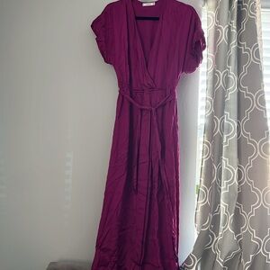 Maxi dress from Mango medium/large color pink-purple.